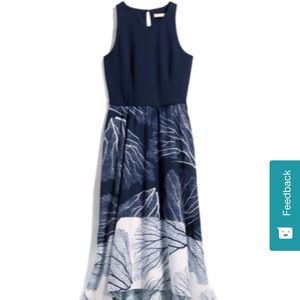 Hutch high low max dress in navy